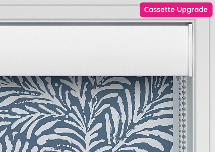 Balmy Palms (Blackout), Pacific Blue - Motorised Roller Blind - Image 8